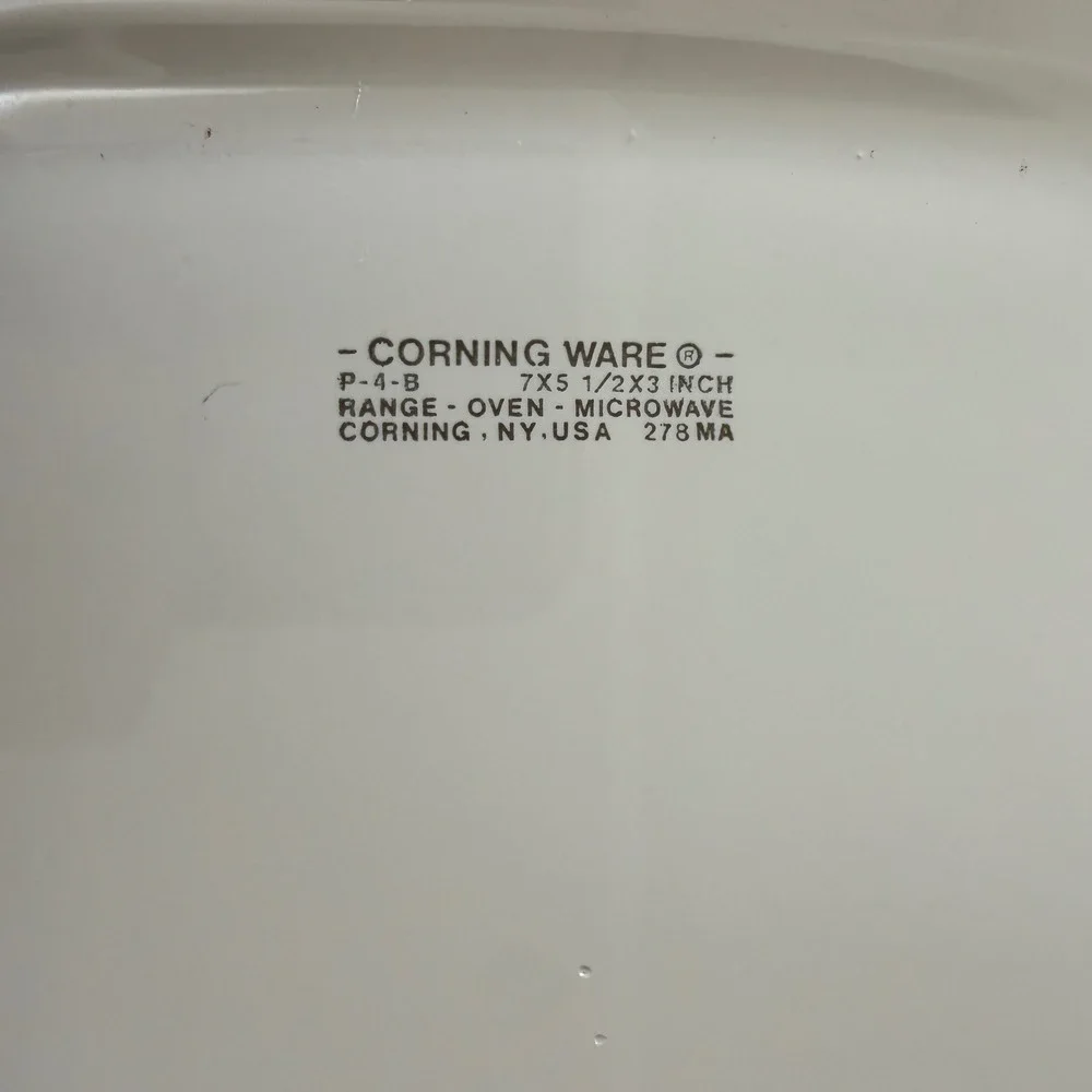 Vintage Corning Ware Blue Cornflower P-4-B 7x5 1/2x3 Loaf Baking Dish USA 1.5 qt